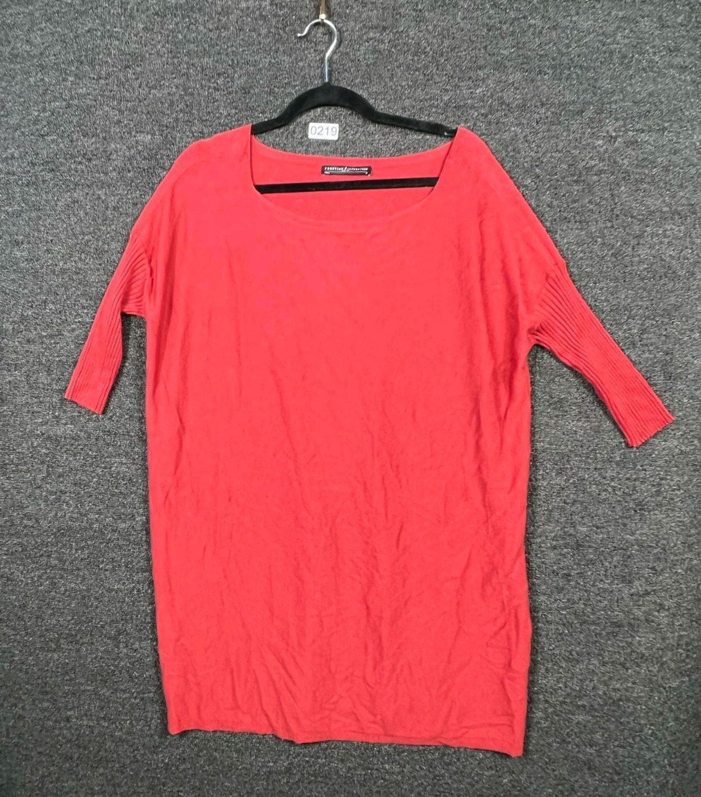 Peruvian Connection Oversized Long Sweater Women's M Red 3/4 Sleeve Peru Made